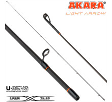 Хлыст угольный для спиннинга Akara Light Arrow 642 UL (0,8-5 g) 1,95 м