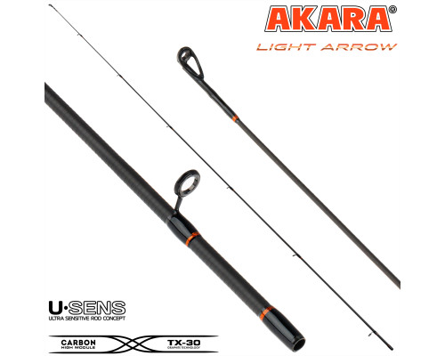 Хлыст угольный для спиннинга Akara Light Arrow 642 UL (0,8-5 g) 1,95 м