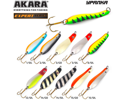 Блесна колеблющаяся Akara Expert Уралка 19 гр. 12/SIL
