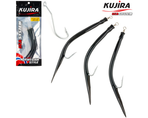 Снасточка морская Kujira Gummi Makk 6/0 Black (3 шт)