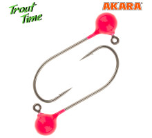 Джиг-головка Akara Trout Time Шар Pink 3 штуки в блистере (3шт)