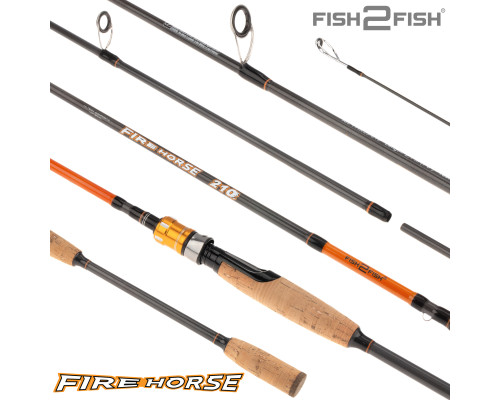Спиннинг штекерный угольный 2 колена Fish2Fish Fire Horse FH10/35-210