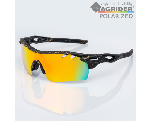 Очки поляризационные Tagrider в чехле N17-45 Gold Red Mirror