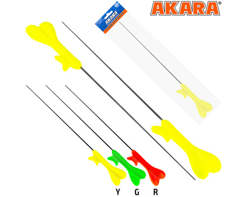 Удочка зимняя Akara RKW2 желтая (хлыст Hi Carbon 1 составной) 38 см M-Y