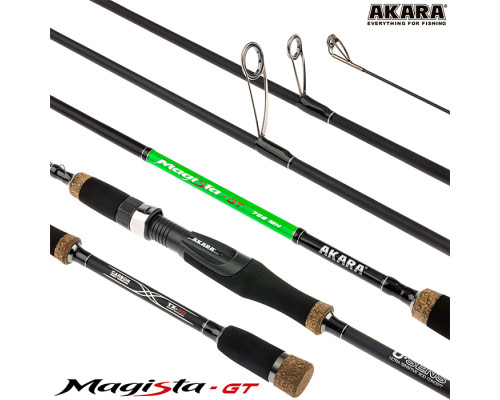 Спиннинг штекерный угольный 2 колена Akara Magista GT MH (10,5-35) 902MH-270