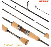 Спиннинг штекерный угольный 2 колена Akara Trout Time 602 UL (0,4-3,5) 1,83