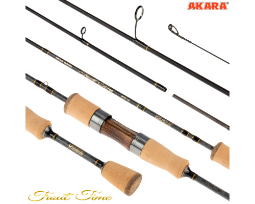 Спиннинг штекерный угольный 2 колена Akara Trout Time 602 UL (0,4-3,5) 1,83
