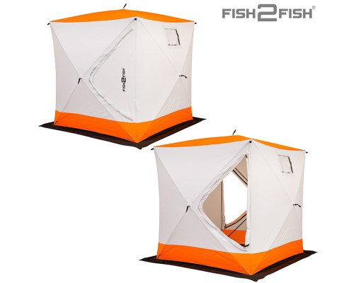 Палатка зимняя Fish 2 Fish Куб 1,8х1,8х1,95 м с юбкой в чехле 1/8-1/95-S