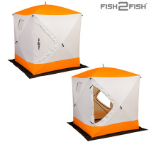 Палатка зимняя Fish 2 Fish Куб 1,6х1,6х1,7 м с юбкой в чехле утепленная 1/6-1/7-SI