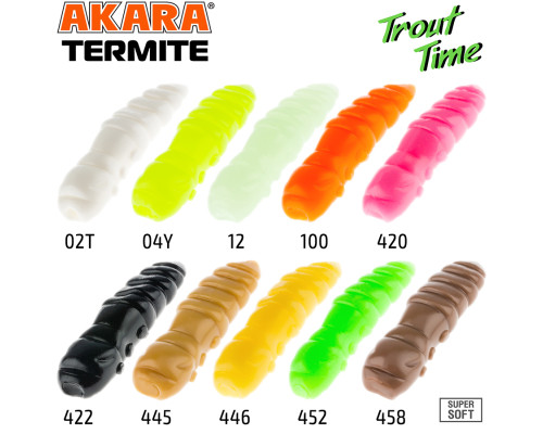 Силиконовая приманка Akara Trout Time TERMITE 1,5 Shrimp 100 (10 шт.)