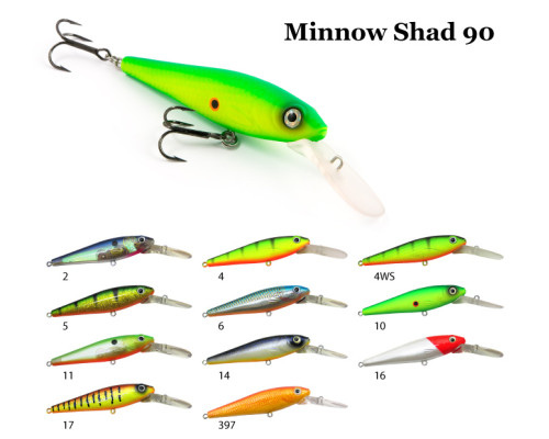 Воблер RAIDEN Minnow Shad 90 12 гр. 397