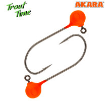 Джиг-головка Akara Trout Time Шар Orange 3 штуки в блистере (3шт)