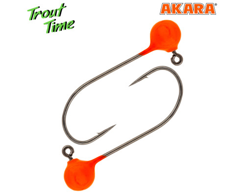 Джиг-головка Akara Trout Time Шар Orange 3 штуки в блистере (3шт)