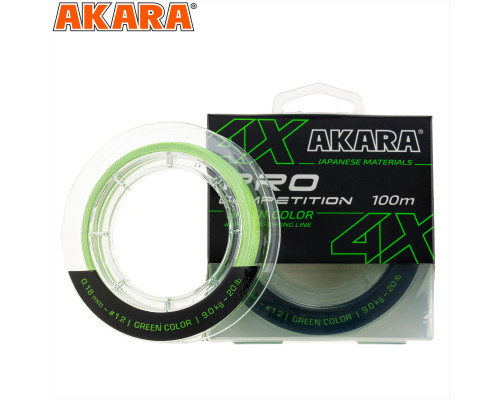 Шнур Akara Competition PRO Green 100 м 0,12