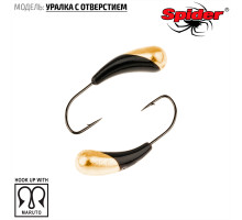 Мормышка W Spider Уралка с отверстием (модель 29) р. 164 гальваника с покраской