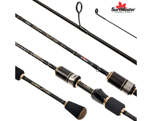 Спиннинг штекерный угольный 2 колена Surf Master River Trout Lite UL (0,2-4) 1,8 м