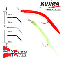 Снасточка морская Kujira Nord Sea №4 (3Gum. 8/0 Red & Lumo)