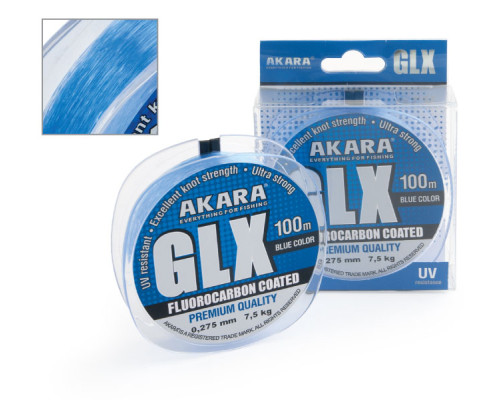 Леска Akara GLX Premium Blue 100 м 0,14 голубая