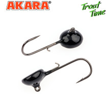 Форелевая джиг-головка Akara Trout Time Таблетка 2г №4 Black (3шт) 2-4-BL-F3