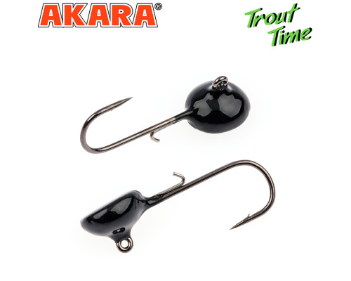 Форелевая джиг-головка Akara Trout Time Таблетка 2г №4 Black (3шт) 2-4-BL-F3