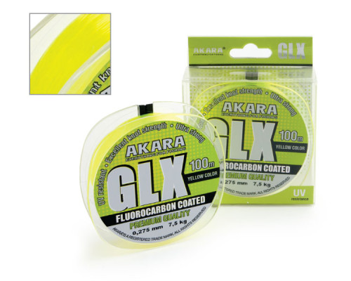 Леска Akara GLX Premium Yellow 100 м 0,14 желтая