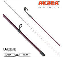 Хлыст угольный для спиннинга Akara Nice Trout 662 UL (0,5-2,5 g) 1,98 м