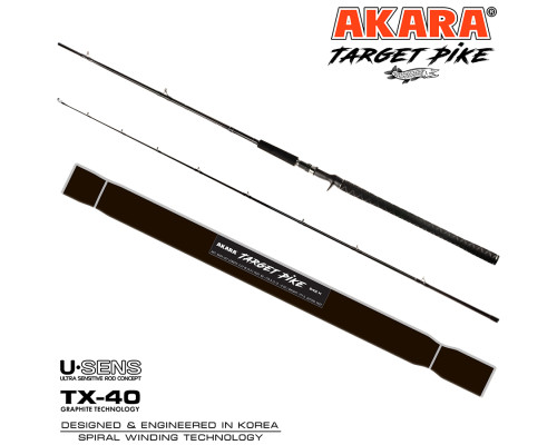 Спиннинг штекерный угольный 2 колена Akara Target Pike H 842 (60-170) 2,57 м 842H-257