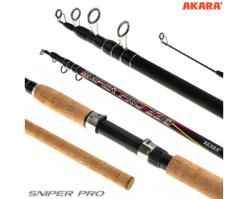 Удилище телескопическое угольное с/с Akara Sniper Pro TX-30 (60-120) SP-330