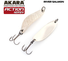 Блесна колебалка Akara Action Series River Salmon 14 гр. 1/2 oz. Sil