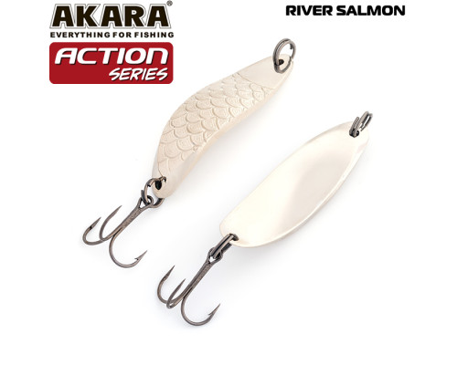 Блесна колебалка Akara Action Series River Salmon 14 гр. 1/2 oz. Sil