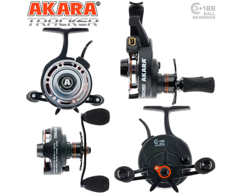 Катушка мультипликаторная зимняя Akara Tracker 3+1 bb с курком WAT-4