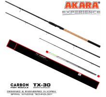 Удилище штекерное угольное фидерное 3 колена с цельной ручкой Akara Experience Feeder TX-30 (30-60-9 30/60/90-300