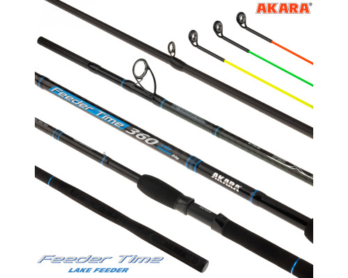 Удилище штекерное угольное фидерное 3 колена Akara Feeder Time Lake Feeder TX-40 (40-60-80) (40-60-80) 3,6м