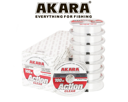 Леска Akara Action Clear 100 м 0,14 прозрачная