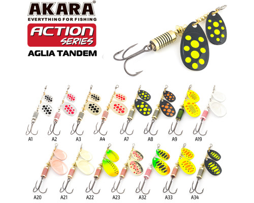 Блесна вертушка Akara Action Series Aglia Tandem 2/7-A04