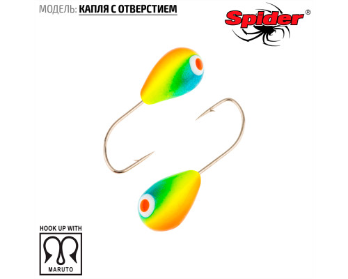 Мормышка W Spider Капля с отверстием (модель 12) 0,37 гр. 30