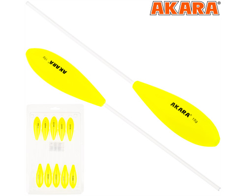 Сбирулино (бомбарда) Akara AZ22700 плавающий желтый 10 гр.