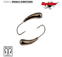 Мормышка W Spider Уралка с отверстием (модель 29) 0,36 гр. Bn