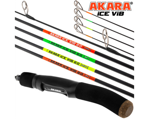 Удочка зимняя Akara Ice Vib 70 четыре хлыста (M, MH, H, HH) ( M, MH, H, HH)