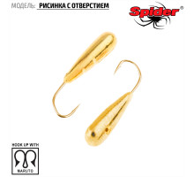 Мормышка W Spider Рисинка с отверстием (модель 39) 2,00 гр. Go