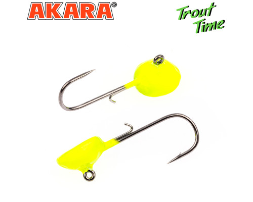 Форелевая джиг-головка Akara Trout Time Таблетка 2г № 4 Yellow (3шт) 2-4-EL-F3