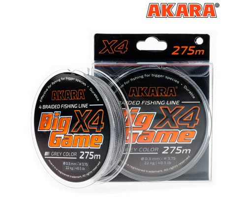 Шнур Akara Big Game Gray 275 м 0,35