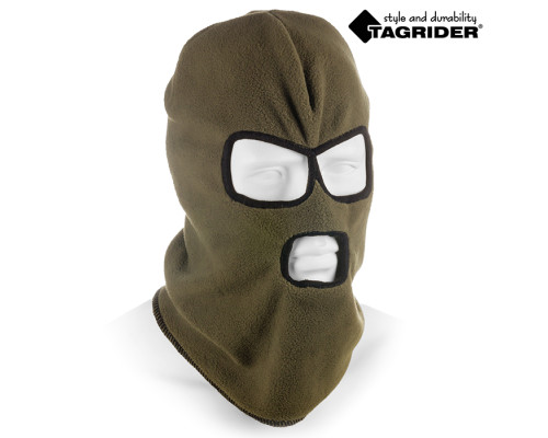 Шапка-маска Tagrider Expedition 3018 3 отверстия флис хаки. MASK-3018