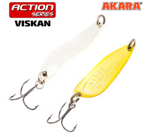 Блесна колебалка Akara Action Series Viskan 15 гр. 4/7 oz. Sil/Go