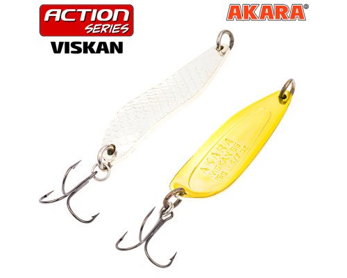 Блесна колебалка Akara Action Series Viskan 12 гр. 3/7 oz. Sil/Go