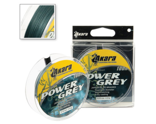 Шнур Akara Power Grey 100 м 0,12