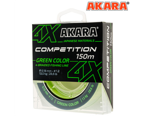 Шнур Akara Competition Green 150 м 0,18