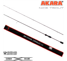 Спиннинг штекерный угольный 2 колена Akara NICE TROUT UL (0,5-2,5) 1,98м