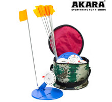 Жерлица зимняя Akara 3601-001 диаметр 19 см оснащенная (10 шт.) 001E-F10