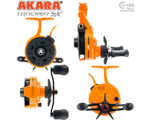 Катушка мультипликаторная зимняя Akara Tracker SX 3+1 bb с курком ATSX2-4